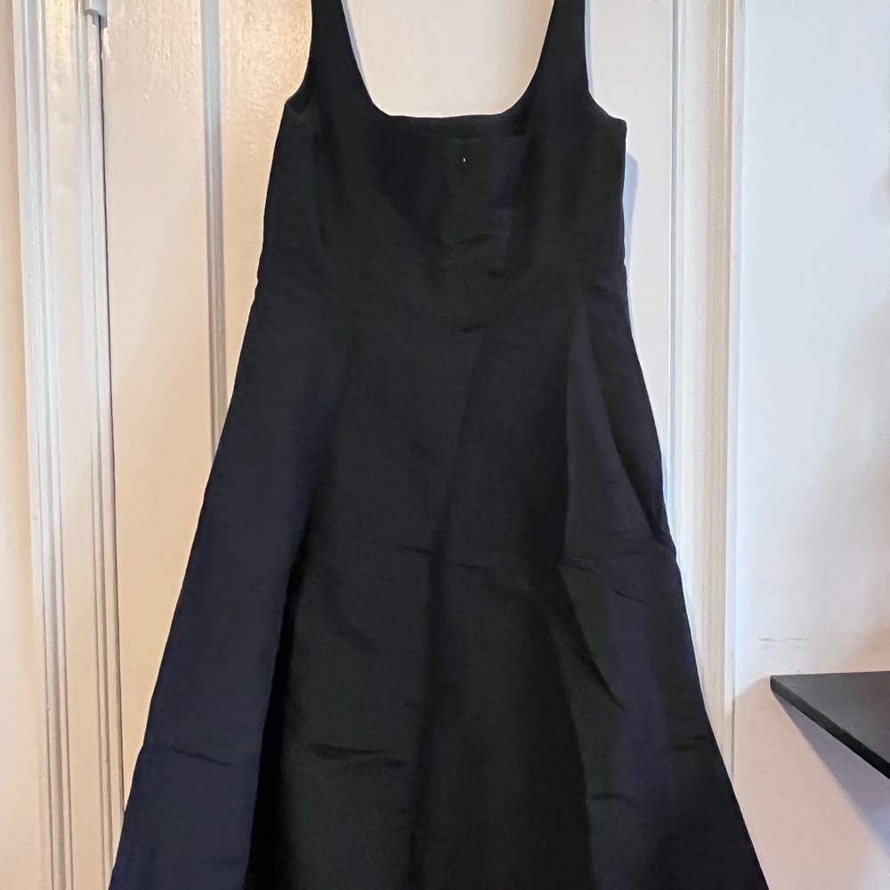 J. Crew Black Taffeta Dress